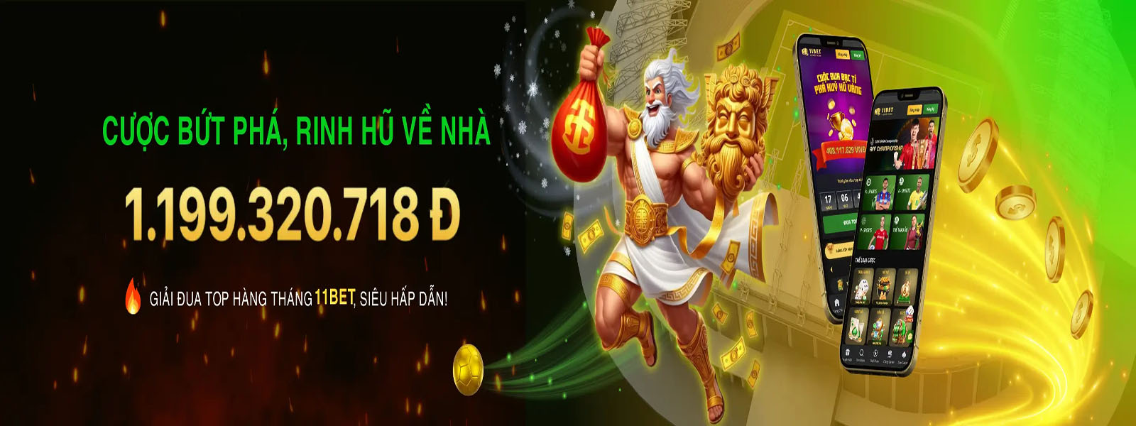 Banner chơi nổ hũ thưởng cực khủng tại 11bet